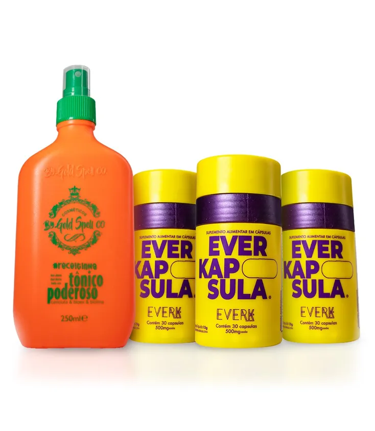 Tônico Poderoso - 250ml + 3 Potes Everkapsula